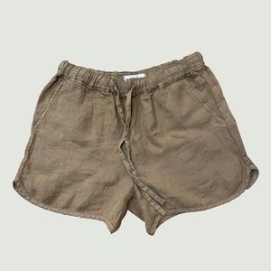 Alex Mill - Linen Sunny Pull on Shorts in Dark Khaki - NWOT